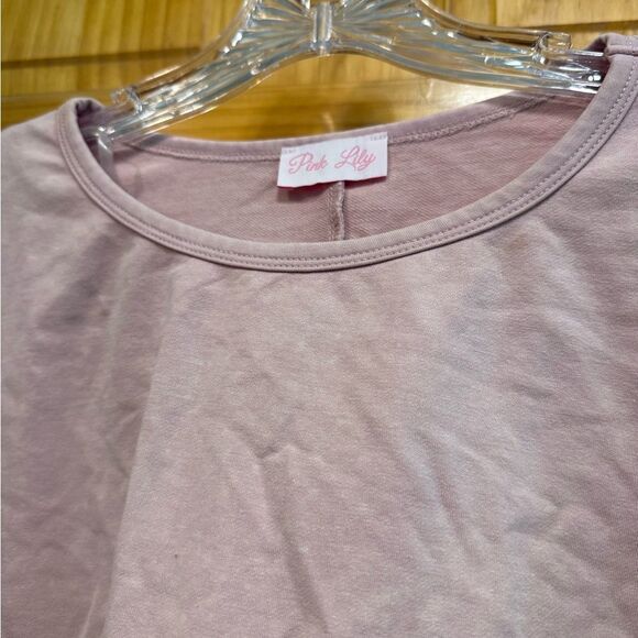 Pink Lily blush pink cropped sweatshirt with back detailing size S - Picture 4 of 7